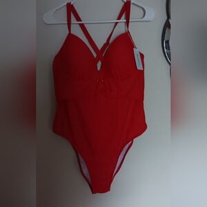 Red One-Piece Swimsuit
